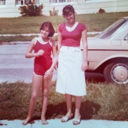 Me and my youngest sister Cristina. I really believed I was fat in that picture.
